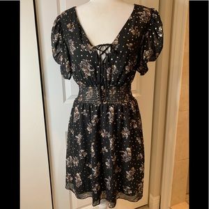 Bailey Blue Corset Lace Up Front Mini Dress